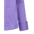 thumbnail image 5 of J. METHOD Women's Button Down Shirt Long Sleeve Roll Up Stretch Collar Office Work Formal Casual Basic Blouse Top NEWT04 Wisteria 2X, 5 of 5