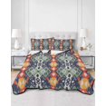 thumbnail image 3 of Blue Green Boho Twin XL Size Down Alternative Comforter, Lightweight Comforter Quilt Bedding Set with Pillow Shams Vintage Ethnic Tribe Abstract Art All Seasons Bed Comforter Duvet Insert 68"x98", 3 of 7