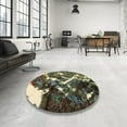 thumbnail image 3 of Ahgly Company Indoor Rectangle Abstract Olive Green Abstract Area Rugs, 6' x 9', 3 of 6