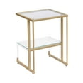 thumbnail image 6 of CoSoTower Golden Side Table, 2-Tier Acrylic Glass End Table for Living Room&Bedroom, 6 of 9