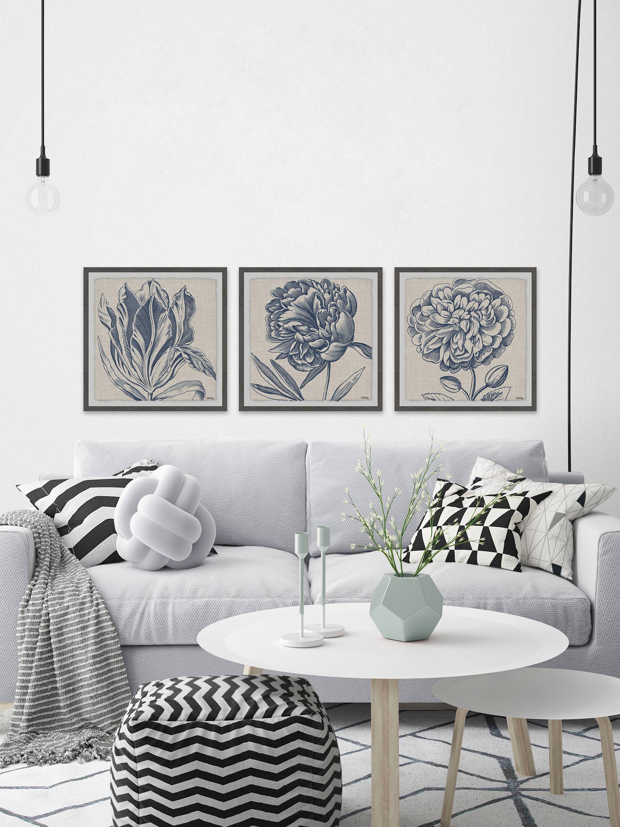 Marmont Hill Flower Sketches Triptych