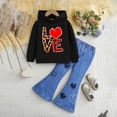 thumbnail image 2 of Hessimy Toddler Boys Girls Spring Summer 2Pcs Long Sleeve Soft Comfy Sleepwear Pajamas Tops Pants Casual Homewear, Lounge In Style(F,6-7 Years), 2 of 3
