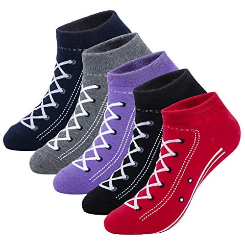 Size 6-9 All Season Gift KONY 6 Pairs Women's Cotton Cushion Running Athletic Low Cut Ankle Tab Socks 