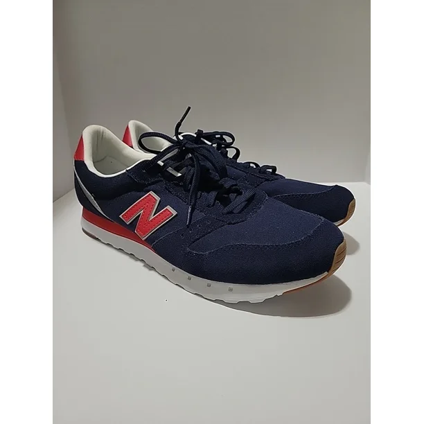 New Balance 311 v2 Men's Shoes Size 12 D Navy Blue Suede Red Casual Sneakers EUC
