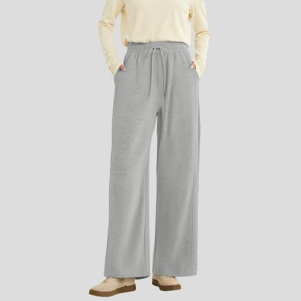 WILLBEST Pantalones Casuales elegantes para Mujer, de Cintura Alta, Holgados, Largos y con Cordón para Mayor Comodidad y Estilo En el Uso Diario y Viajes. Extra Grande
