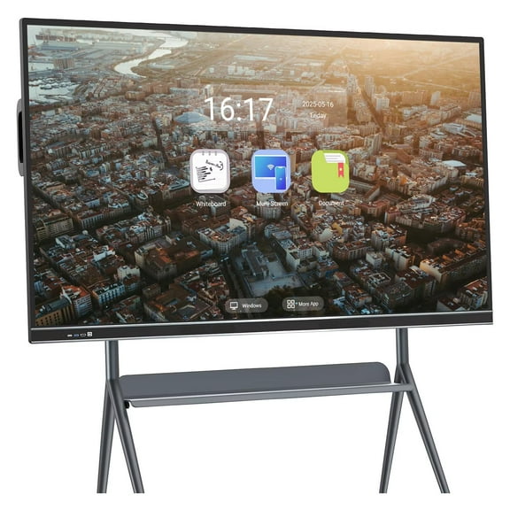 JYXOIHUB Touch Screen Interactive Smart Whiteboard, 75 Inch Digital Electronic All-In-One Smartboard, 4K Monitor Touchscreen for Presentation and Player for Advertisin