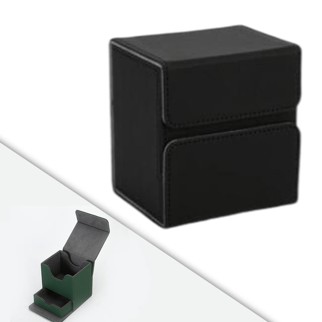 Premium Trading Card Deck Box Holder Macarena Organizador de Almacenamiento Estuche para álbum coleccionables Pasatiempos negro