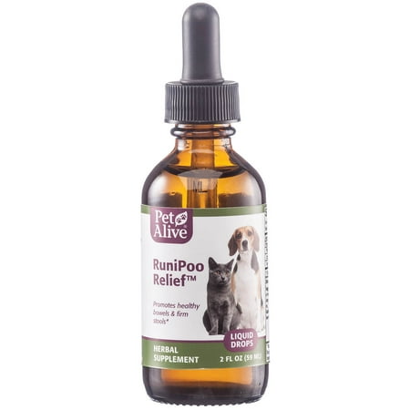 UPC: 0810845013079 | PetAlive RuniPoo Relief – All Natural Herbal Supplement Promotes Health Bowels and Firm Stools in Cats and Dogs – Relieves Common Symptoms of Pet Diarrhea – 59 mL