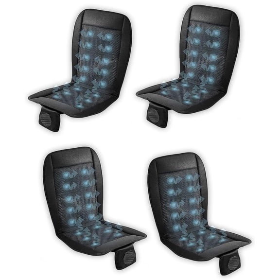 Zone Tech 12V 4 PACK Black Cooling Car Seat Cushion Automotive Adjustable Temperature Comfortable Cooling Car Seat Cushion