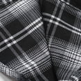 thumbnail image 6 of ZCFZJW Men's Casual Plaid Dress Shirt Button Down Shirts Checkered Printed Long-Sleeve Lapel Collared Work Business T-Shirt Tops Black M, 6 of 7