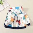 thumbnail image 5 of Zanarzt Baby Wearing Jacket Baby and Toddler Boys Long Sleeve Full Zip Dinosaur Hoodies Infant Fleece Hooded Sweatshirts Jacket with Pockets White,1-2 Years, 5 of 5