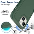 thumbnail image 2 of Compatible for Apple iPhone 16e/17e, Rugged Shockproof Military Grade Protection Dual Layers Hard PC TPU Phone Case for iPhone 16e/17e, Darkgreen, 2 of 5