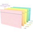 thumbnail image 3 of 1InTheOffice Cartes d'Index 4x6 Ru, Cartes d'Index Colorées Pastel, Assorties 300/paquet, 3 of 4