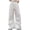 White, variant on Kmdttou Cargo Plus Size Pants Women Baggy wide leg Flap High Waisted Work Pants Multi-Pockets Versatile Straight Leg Pants Trousers