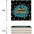thumbnail image 3 of FMSHPON Merry Christmas Set of 8 Coaster for Drinks, Absorbent Ceramic Stone Coasters Cup Mat with Cork Base for Home Kitchen Room Coffee Table Bar Decor, 3 of 4