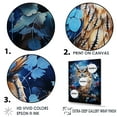 thumbnail image 3 of Designart "Moonlight Realm Of Blue Owls I" Animals Owl Floater Framed Wall Art Living Room, 3 of 5