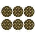 thumbnail image 2 of Bingfone Vintage Cute Cartoon Bees Leather Drinks Coasters with Set of 6,Suitable for Home Kitchen,Coffee Cup Coasters Home Gift, 2 of 9