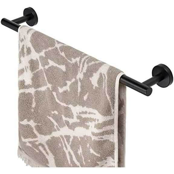 Matte Black 19.8 Inch Towel Bar for Bathroom, SUS304 Stainless Steel Bathroom Towel Rack Wall Mounted, Modern Home Decor Bath Towel Holder with Hardware Accessories