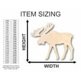 thumbnail image 2 of Unfinished Wood Moose Shape - Animal - Craft - up to 46" DIY 8" / 1/2", 2 of 3