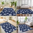 thumbnail image 4 of 4'x6' Area Rugs, Navy Blue Coastal Indoor Outdoor Area Rug for Living Room Bedroom, Nautical Starfish Coral Shell Summer Ocean Washable Bathroom Rugs Kitchen Floor Carpet Mats Home Decor Aesthetic, 4 of 6