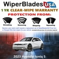 thumbnail image 2 of 2023 Hyundai Ioniq 5 Beam Wiper Blades Wipers w/1yr Warranty (Set of 2) (WiperBladesUSA), 2 of 5