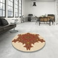 thumbnail image 4 of Ahgly Company Machine Washable Indoor Rectangle Transitional Mahogany Brown Area Rugs, 6' x 9', 4 of 7