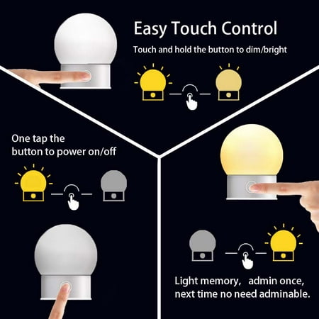 Table Lamp USB Touch Sensor Lamp Bedside LED Night Light for Kids Bedroom Child Gift