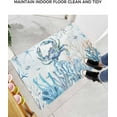 thumbnail image 6 of Shag Bath Rugs Ocean Crab Coastal Coral Blue Gradient Plush Soft Fluffy Doormat Floor Carpet,Non-Slip Living Room Bedroom Kitchen Entryway Door Mats Summer Nautical Theme, 6 of 6