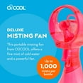 thumbnail image 2 of O2COOL 3.5 inch Battery Powered Misting Fan for Personal Cooling - Raspberry, 2 of 7