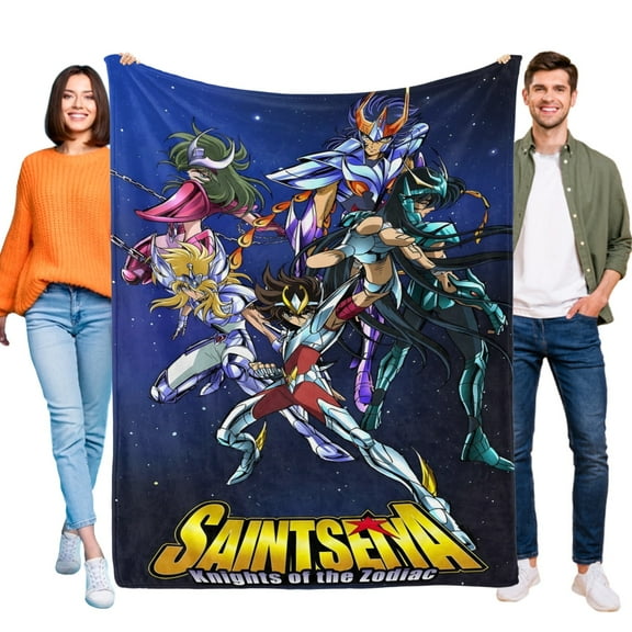Flannel Blanket Saint Seiya Fun and Cozy Throw Blanket Perfect for Bedroom Playroom or Travel Ideal Gift for Boys and Girls 30"x40"