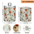 thumbnail image 5 of Yayeee 4 Pack Qtip Holder Bathroom Cotton Swab Canister with Lid Clear Dispenser Set, Red and White Floral Pattern, 5 of 6