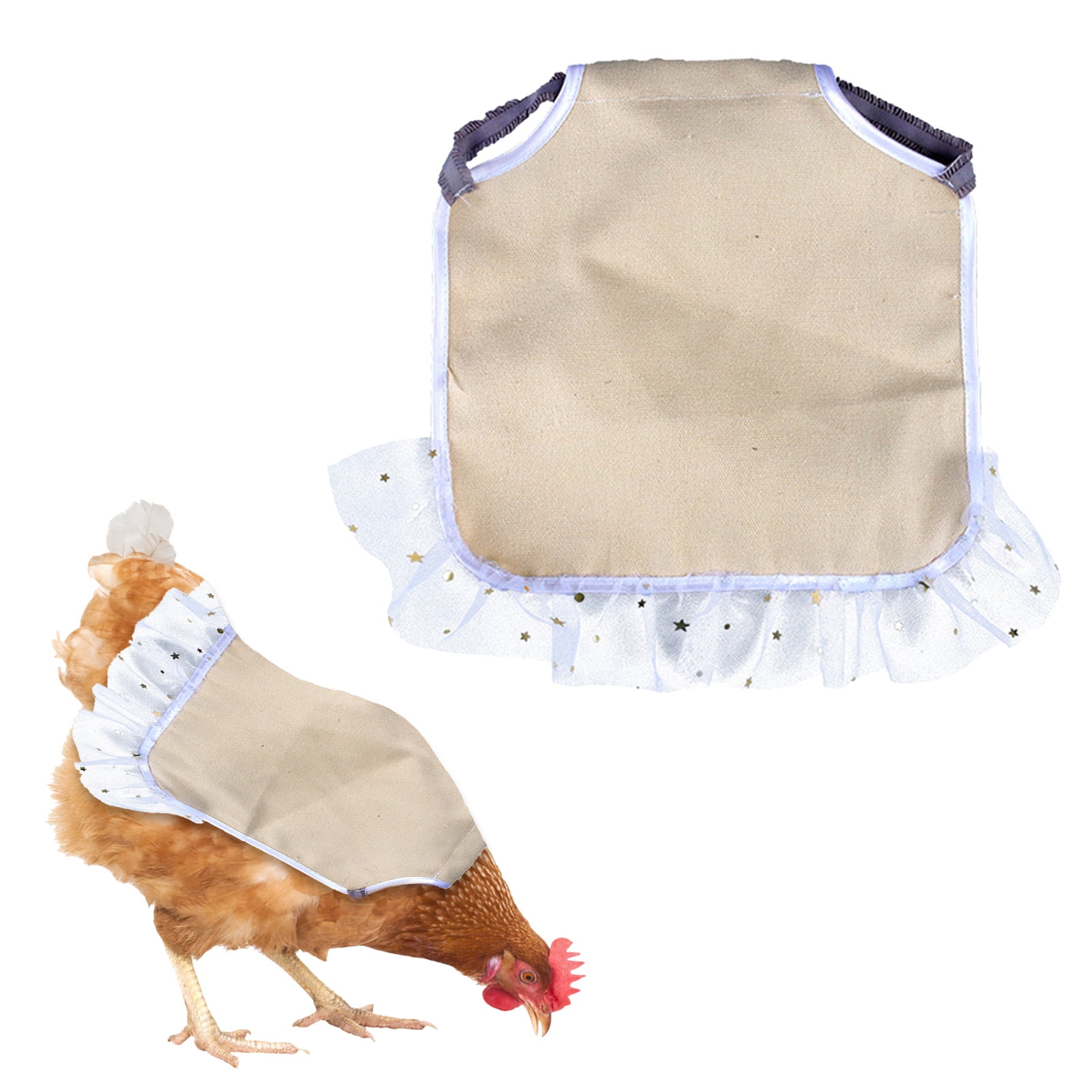 1 WIDE  w WING Chicken Saddle Apron Hen BACK FEATHER PROTECTION BACKYARD POULTRY 