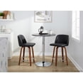 thumbnail image 2 of Toriano Counter Stools for Kitchen Counter, Counter Height Chairs Set of 2, Bar Stools Set of 2, Counter Height Stools, Bar Stools For Kitchen Island (Black Faux Leather, Chrome Footrest), 2 of 6