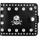 thumbnail image 2 of 2023 - Cartera de mano de cuero estilo punk gótico con diseño de calavera occidental para motociclista con cadena para hombre, 2 of 4