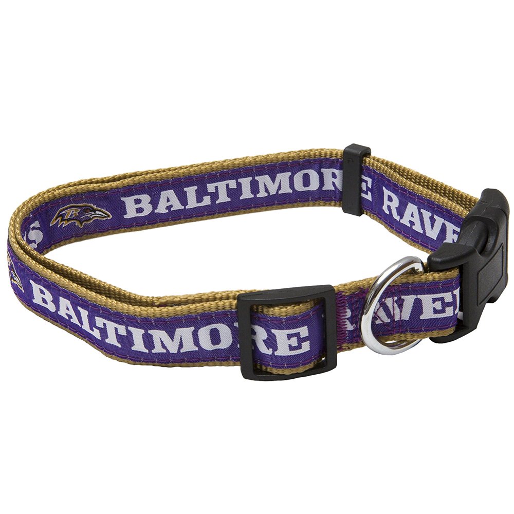Pets First NFL Baltimore Ravens Dog Collar HeavyDuty, Durable