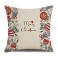 thumbnail image 1 of Injueey Funda de almohada navideña con estampado navideño, funda de cojín para sofá, funda de almohada navideña, decoración para el sofá Kits de decoración para fiestas No.15, 1 of 6