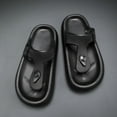 thumbnail image 2 of Unisex EVA Pillow Flip Flops with Adjustable Buckle, Classic T-Strap Sandals for Men & Women, Non-Slip Cushioned Sole, Lightweight Summer Slides, 2 of 14