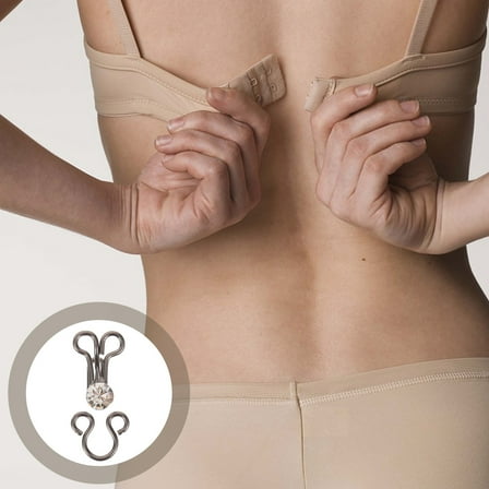 HOOWIFFY Sewing Hook and Eye Fasteners Metal 20Pcs 1.7x0.39in