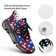 thumbnail image 4 of American Flag Blue Red White Walking Shoes for Men Woman Lightweight Tennis Fashion Elastic Sports Shoes Cushion Basketball Shoes, 4 of 7