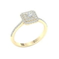 thumbnail image 2 of Imperial 1/2 Ct TDW Princess Diamond Double Halo Engagement Ring in 10K Yellow Gold (H-I, I2), 2 of 4