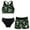 Camouflage Green, variant on YONGHS Kids Girls Three Piece Bathing Suit Printed Sleeveless Top with Shorts Briefs Summer Swimwear Rhombus 8