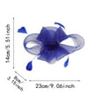 thumbnail image 2 of Elegant Hair Clip For Women Stretch Mesh Hair Accessory With Feathers Perfect For Cocktail Parties Tea Dinners And, 2 of 4