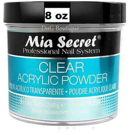 LWS LA Wholesale Store  8 oz Mia Secret Professional Acrylic Nail System -8 oz Clear Acrylic Powder MADE