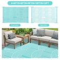 thumbnail image 7 of Moynesa Outdoor Rugs 8x10 Waterproof Plastic Straw Rug, Large Outdoor Camping Rug for RV, Reversible Portable Outside Lightweight Area Rug for Backyard Balcony Beach Picnic, Blue, 7 of 7