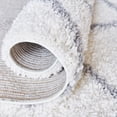 thumbnail image 3 of BELLEZE Parma Diamond Trellis Area Rug Cozy Soft Plush Shag Rug, 8x10 Feet, Ivory White, 3 of 7