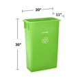23 Gal. LimeGreen Waste Basket Vented Commercial Trash Can