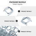 thumbnail image 3 of Moluckfu 50Ud Hebillas De Sujeción Plata Para Cinturones Mochilas Equipaje Uso Fácil, 3 of 5