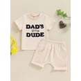 thumbnail image 2 of Suealasg 2Pcs Baby Boys Summer Outfits Letter Embroidery Round Neck Short Sleeve T-Shirts Elastic Waist Shorts 6M 1T 2T 3T 4T Toddler Boys Clothes, 2 of 7