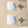thumbnail image 3 of Cabinet Door Hinge Plate - Hinge Panel Flake Shape Easy to Install Stainless Steel Kitchen Cupboard Door Hinge Repair Plate for Cabinet, 3 of 8