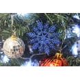 thumbnail image 3 of HZKAICUN Mini 3inch Plastic Snowflake Ornaments, tiny 24pcs Sparkling White Iridescent Glitter Snowflake Ornaments on String Hanger for Decorating, Crafting,wedding and Embellishing(3inch, white), 3 of 6